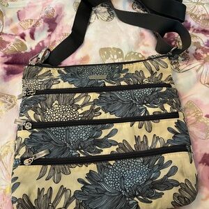 Baggallini Crossbody Bag - Vintage Blue and Cream Floral